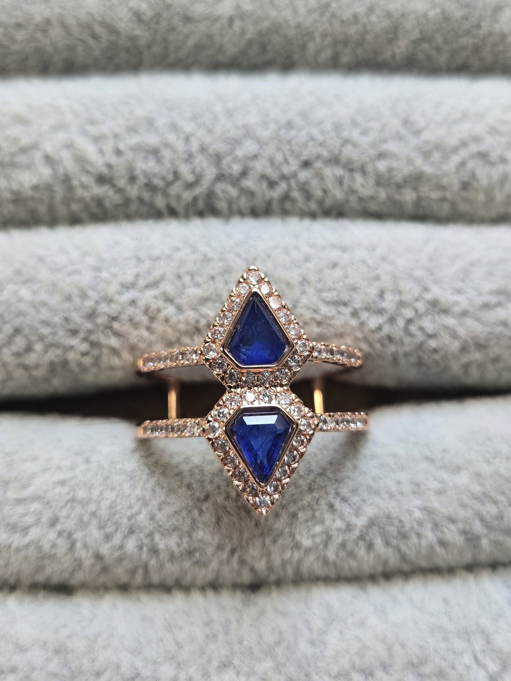 Size 8 Bomb Party RBP6429 “Love Your Life” Sapphire CZ on Rose Gold Ring